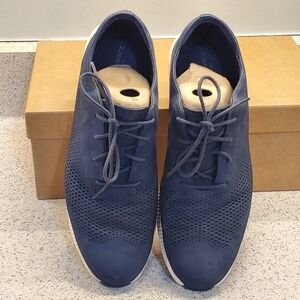 Cole Haan 2.Zerogrand Laser Perforated Oxford Navy Blue Leather Shoes Womens 8B